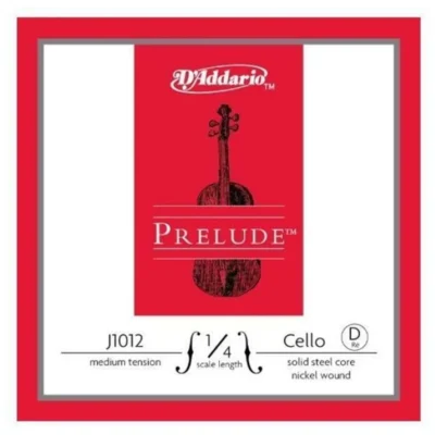 D'addario Prelude Cello Single D String  1/4 Scale, Medium Tension Made in USA
