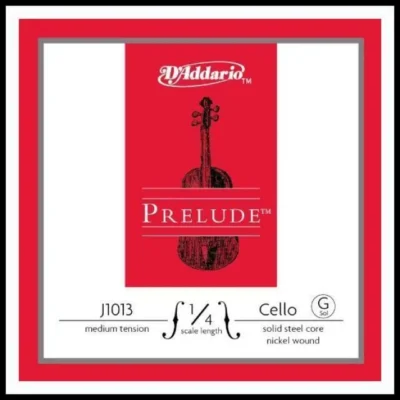 D'addario Prelude Cello Single G String  1/4 Scale, Medium Tension Made in USA