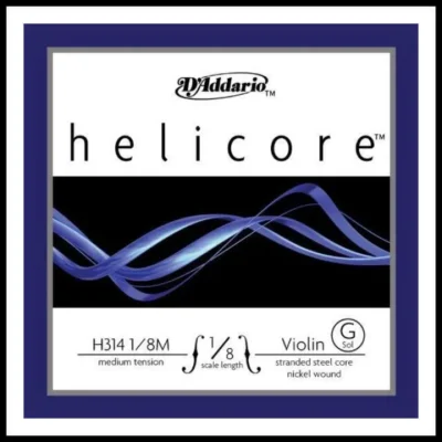 D'Addario Helicore Violin Single G String 1/8 Scale, Medium Tension Made in USA
