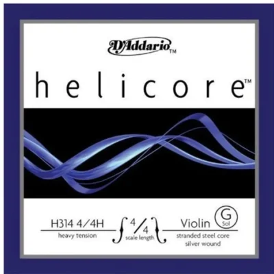 D'Addario Helicore Violin Single G String 4/4  Scale, Heavy Tension