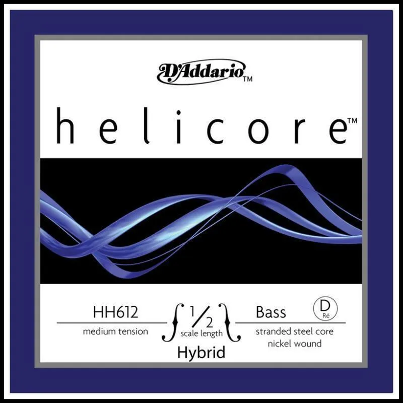 D'Addario Helicore Hybrid Bass Single D String 1/2 Scale Medium Tension HH612