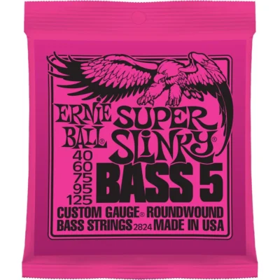 Ernie Ball 2824 Super 5-String Electric Bass Guitar Strings 40 - 125 5 Strin Set