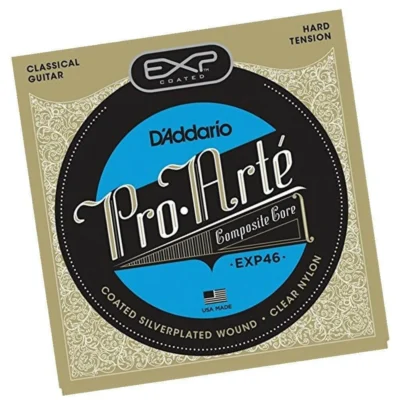 D'Addario EXP46 Coated Long Lasting Classical Guitar Strings, Hard Tension