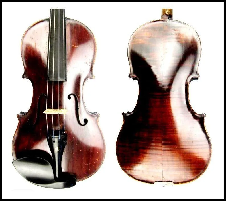 Fine Old German 4/4 Violin Unlabeled c1900 New Aubert Deluxe Bridge