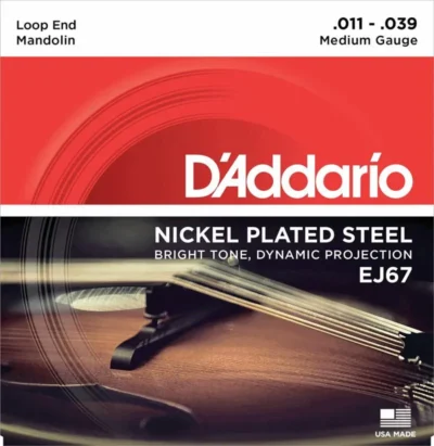 D'Addario EJ67 Nickel Wound 8 String Set Mandolin Strings  11 - 39 8 Strings J67