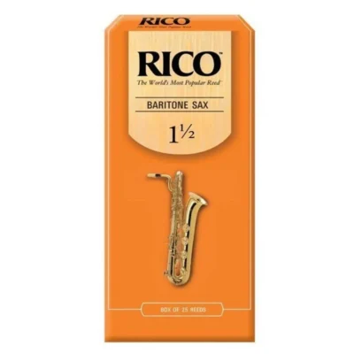 Rico Baritone Saxophone Reeds 25 Reeds Strength 1.5, 25-pack RLA2515