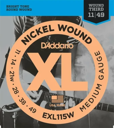 D'Addario EXL115W Wound 3rd Electric Guitar Strings 11 - 49