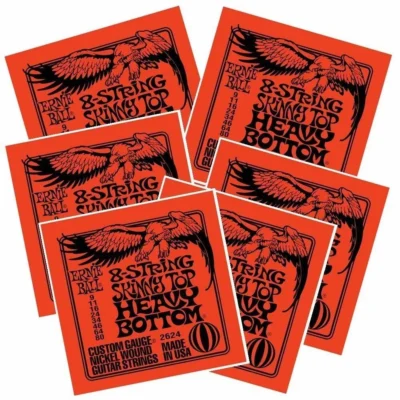 Ernie Ball 8-String 2624 Slinky top heavy Bottom Electric Guitar Strings 9 - 80