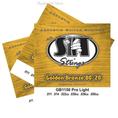 3X SIT GB-1150 Golden Bronze 80/20 Pro Light Acoustic Guitar Strings 11 - 50