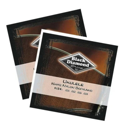 2x Black Diamond N54 White Nylon Soprano Ukulele Strings Uke String Set