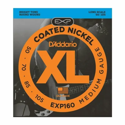 D'Addario EXP160 Coated Round Wound Long Scale Medium Bass Strings 50 - 105