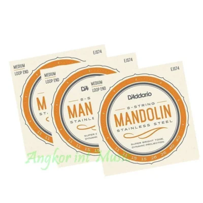 3X D'Addario EJS74 Mandolin Strings  Phosphor Bronze Stainless Steel , 11 - 40