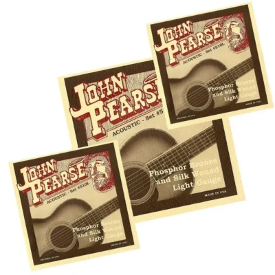 John Pearse 510L Silk and Phosphor Bronze Acoustic Guitar Strings, Light