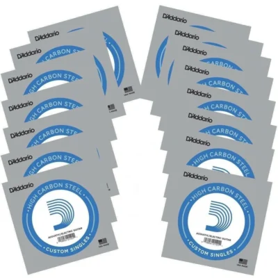 15 x D'Addario PL014  single plain steel Electric / Acoustic Guitar strings