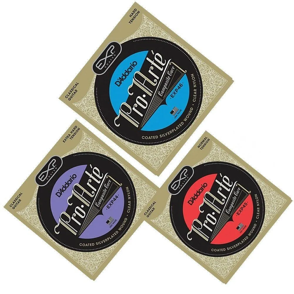 D'Addario EXP Strings Coated For Classical Guitar Strings EXP44 EXP45 EXP46