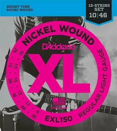 D'Addario EXL150 Nickel Regular Light 12-String Electric Guitar Strings 10 -  46