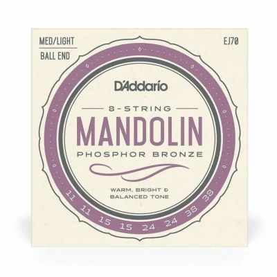 D'Addario EJ70 Phosphor Bronze Mandolin Strings Ball End Medium/Light 11 - 38