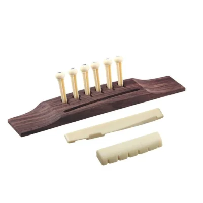 Rosewood Bridge  6 Pins / Saddle /Nut with Abalone Dots for Acoustic Guitar