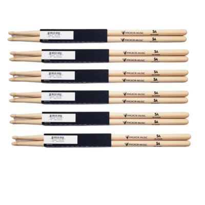 Vic Firth Nova 5A wood tip Drumsticks - exclusive Angkor Music - 6 Pairs