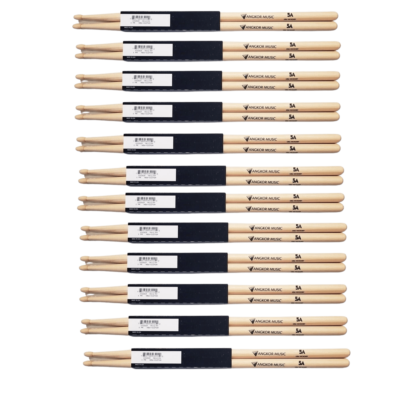 Vic Firth Nova 5A wood tip Drumsticks - exclusive Angkor Music - 12 Pairs - 1 Brick
