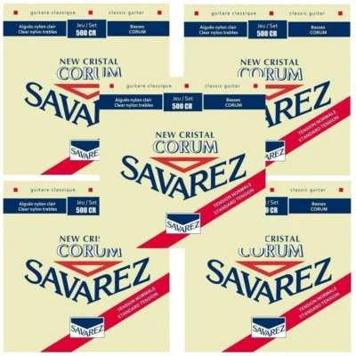 Savarez 500CR Corum New Cristal Classical Guitar Strings Normal Tension 500 CR - Set of 5