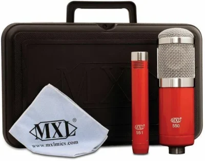 MXL 550/551R Studio Microphone Kit Red Vocal/Instrumental  Recording mics New