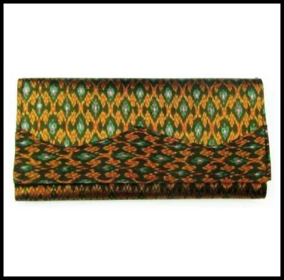 Silk Purse / Wallet Hand Loomed and Sewn in The Kingdom of Cambodia