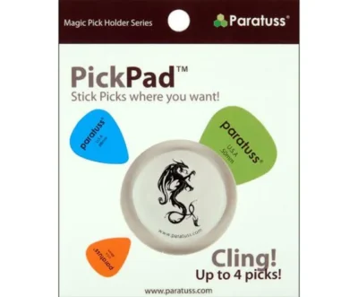 Paratus Pickpad Guitar Pick Holder Dragon 3 Holds up to 4 picks Heavy Duty