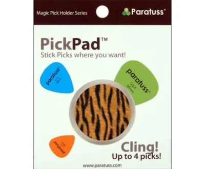Paratus Pickpad Guitar Pick Holder Tiger Holds up to 4 picks Heavy Duty