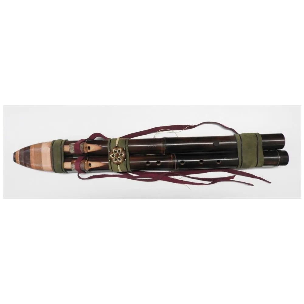 Native American wood Flute - Tacuara Bamboo Key of F# - Variable Drone