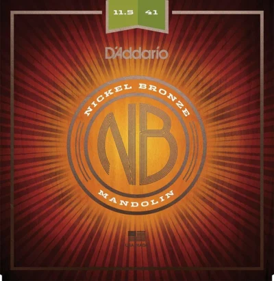 D'Addario NBM11541 Nickel Bronze Mandolin Strings, Gauges  11.5 - 41 Full Set