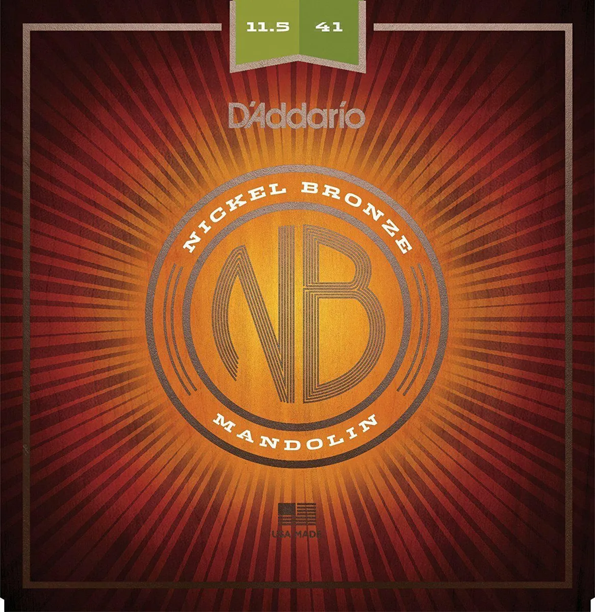 D'Addario NBM11541 Nickel Bronze Mandolin Strings, Gauges 11.5 - 41 Full Set