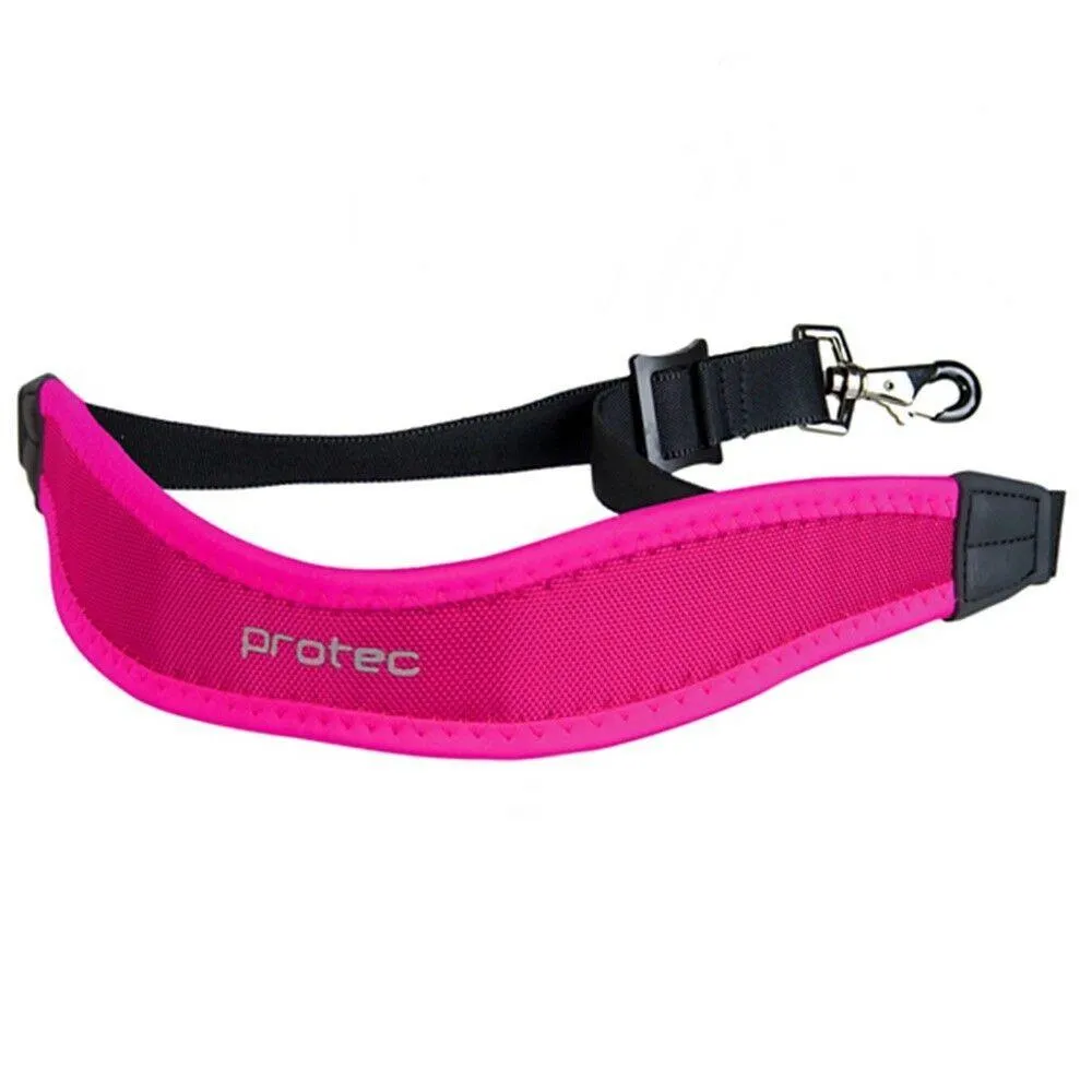 Protec Neoprene Less-Stress Neck Strap For Alto / Tenor / Baritone Sax 22" Pink