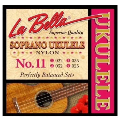 La Bella 11 Soprano Ukulele Strings Clear Nylon perfectly Balanced Set LaBella