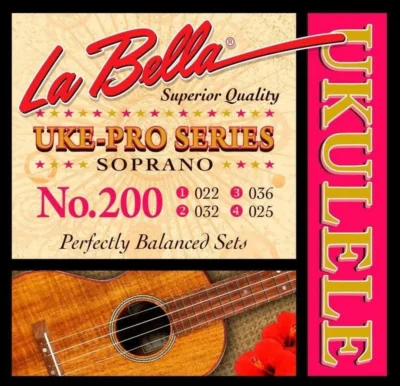 La Bella 200 Uke-Pro Series Soprano Ukulele Strings Perfectly Balanced set