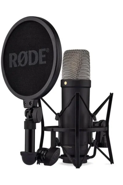 Rode NT1 5th Gen Digital Condenser Microphone with XLR Output, USB & DSP (Black)
