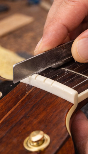 Guitar Nut Replacement Service - Custom Bone Nut Melbourne