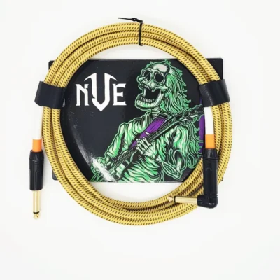 NVE Guitars Instrument Cable gold plated Plugs 10ft - 3m Straight to Straight - Green