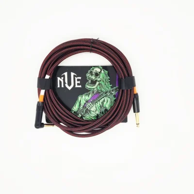 NVE Guitars Instrument Cable gold plated Plugs 10ft - 3m Straight to Straight - Red