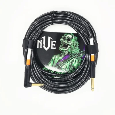 NVE Guitars Instrument Cable gold plated Plugs 20ft - 6m Straight to Straight- Black