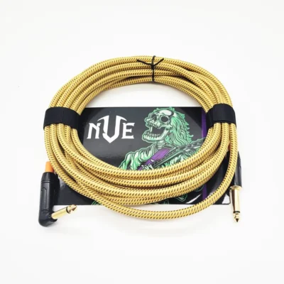 NVE Guitars Instrument Cable gold plated Plugs 20ft - 6m Straight to Straight- GREEN