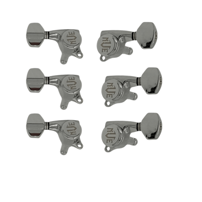 NVE Guitars Locking Tuners  3 + 3 - Chrome - set of 6 Machine Heads