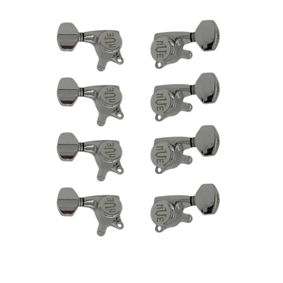 NVE Guitars Locking Tuners 8 String 4 + 4 - Chrome - Set of 8