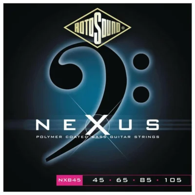 RotoSound NEXUS NXB45 Black Coated Single Bass Guitar Strings, 45 , 65 , 85