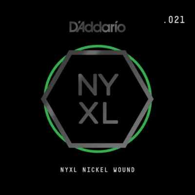 D'Addario NYNW021 NYXL Nickel Wound Electric Guitar Single String, .021
