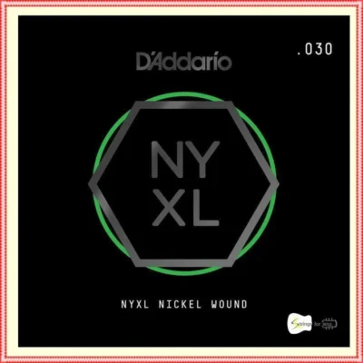 D'Addario NYXL Nickel Wound Electric Guitar Single String, .030