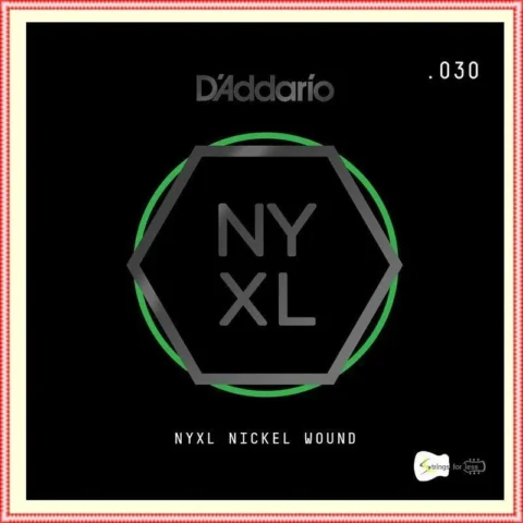 D'Addario NYXL Nickel Wound Electric Guitar Single String, .030
