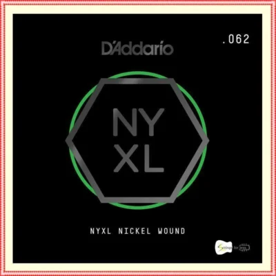 D'Addario NYXL Nickel Wound Electric Guitar Single String, .062