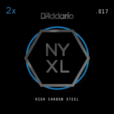 D'Addario NYXL Plain Steel gauge .017, Guitar Strings 2 single strings per pack