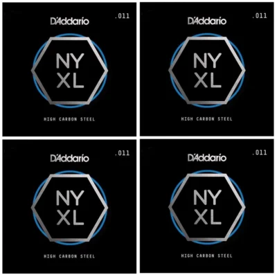D'Addario NYXL High Carbon Steel Single Plain Guitar String gauge .011 - 4 single strings
